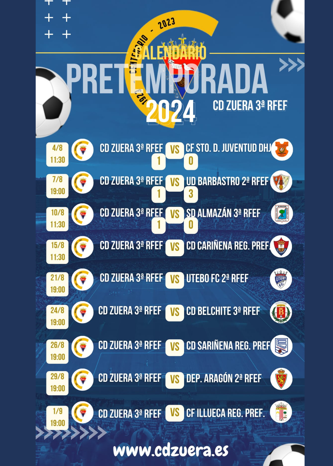TERCERA CD ZUERA, PRETEMPORADA